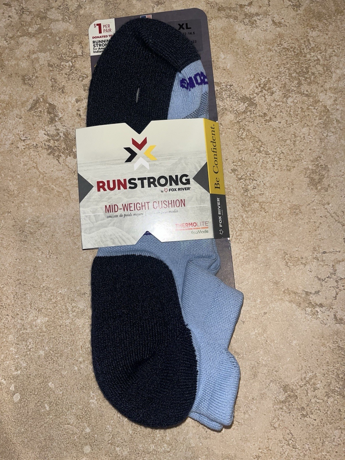 New Fox River Runstrong Mid-weight Cushion Upland Ankle Socks XL 12-14.5