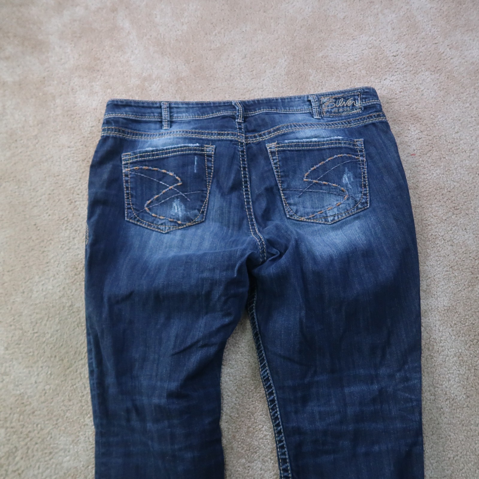 Silver Jeans Kelli Boyfriend Jeans Women’s 20×31 Dark Wash blue Denim