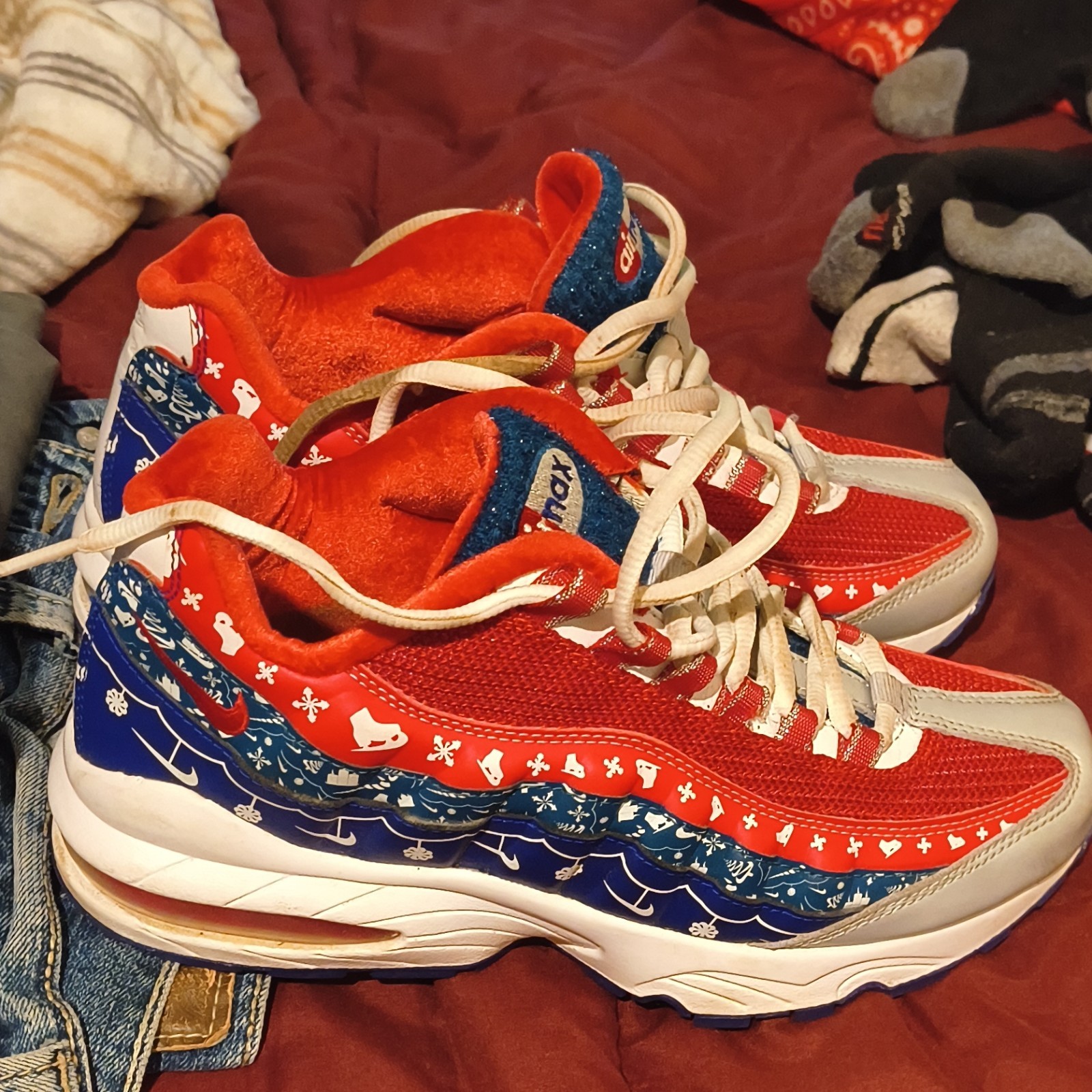 Nike Air Max 95 Unisex Kids US 6 Low Top Leather Lace-Up Sneaker Paisley