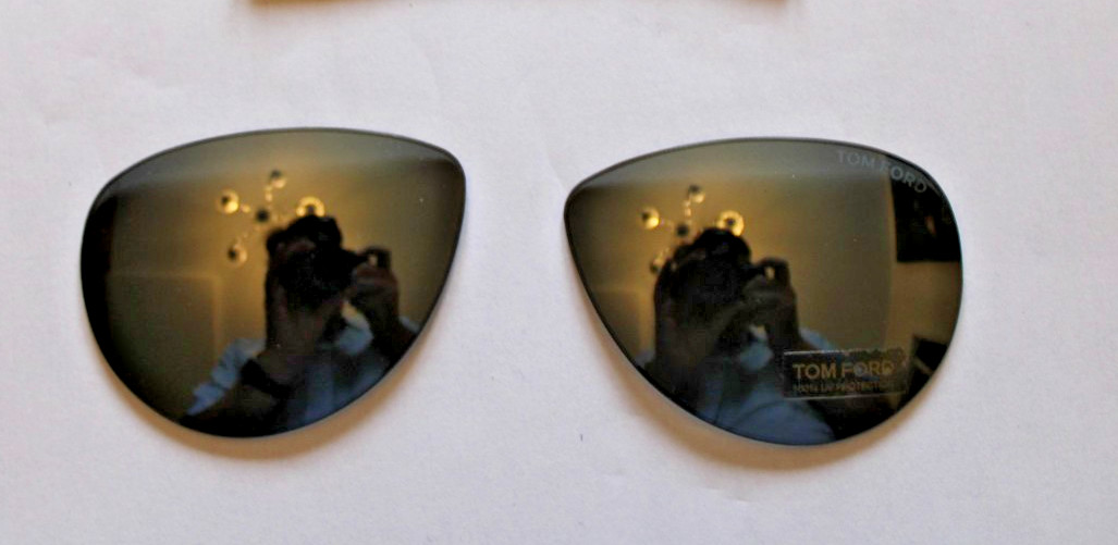 Tom Ford Genuine TF108 18C 007 James Bond Replacement Silver Mirrored Lenses NEW