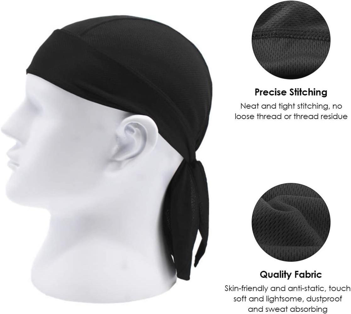2 Pack Cooling Helmet Liner Do Dew Rag Skull Cap Beanie Bandana Head Wrap Hat US