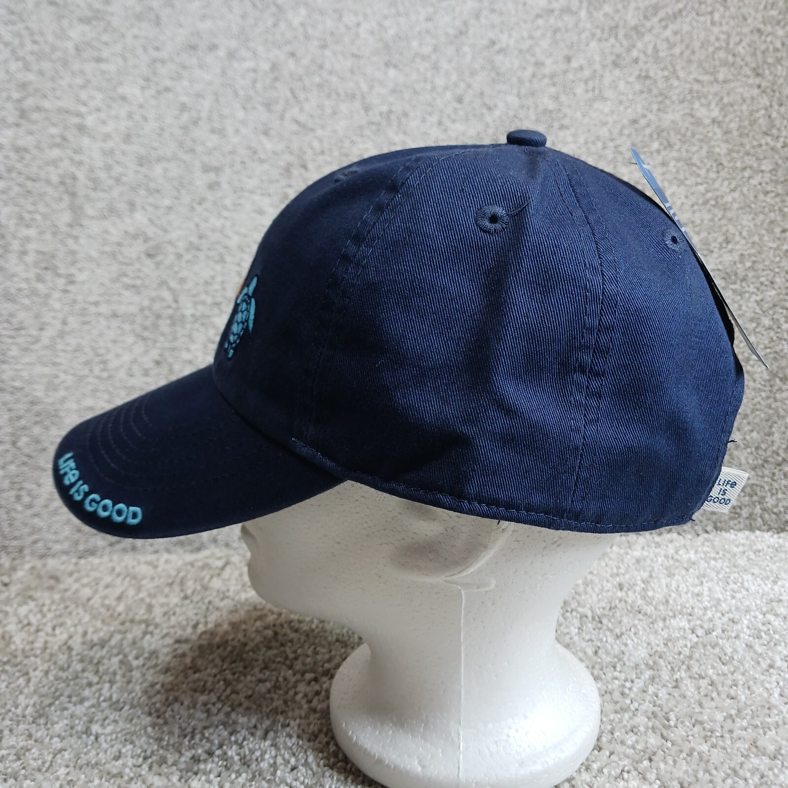 Life Is Good Hat Adult One Size Adjustable Blue Turtles Beach Summer Relax New