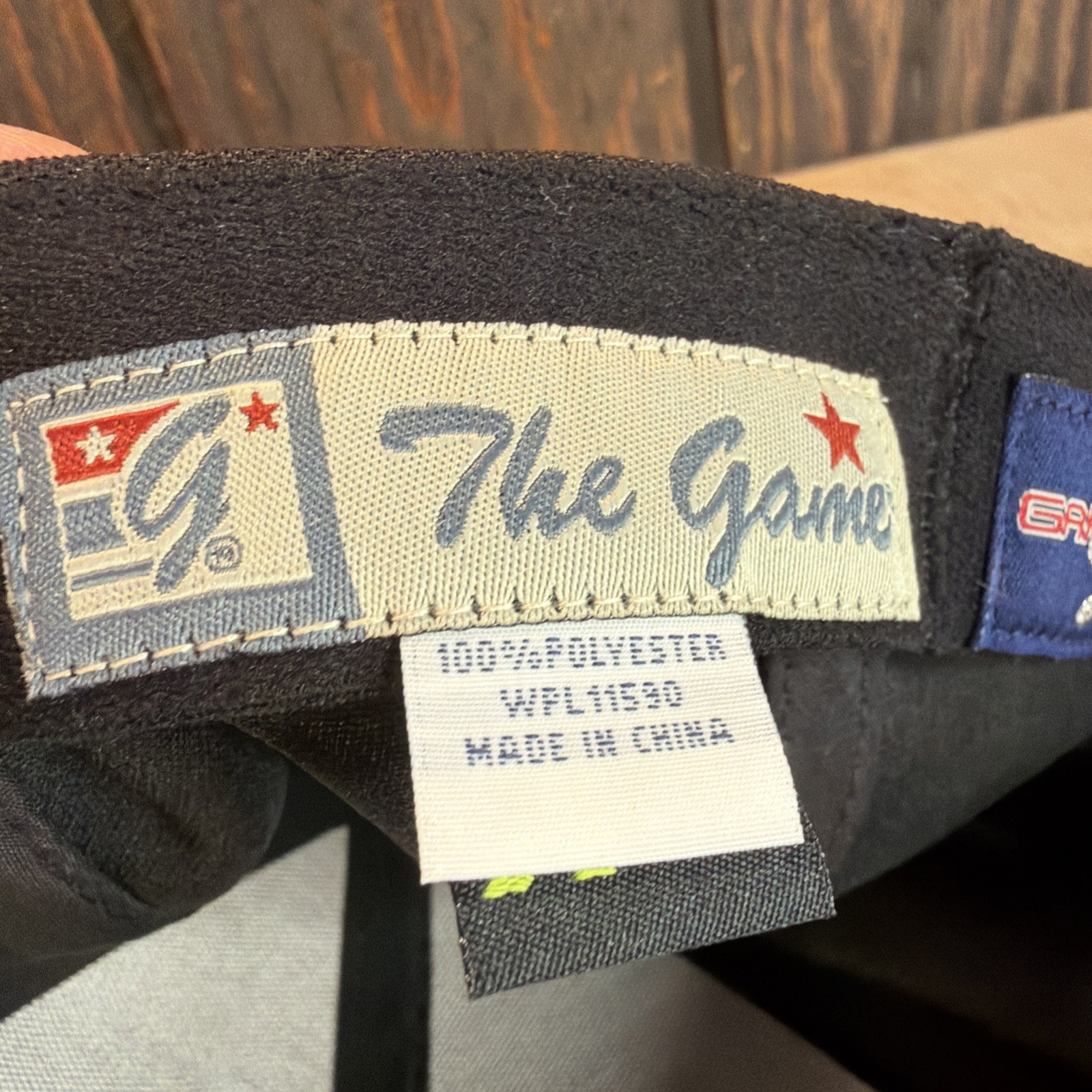 The Game Blank Stretch Fit Hat Cap Baseball Fitted M Medium Black Umpire Flat