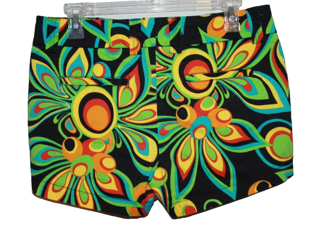 Loudmouth Golf Mini Shorts Women’s Size 8 Psychedelic 32×3 Blck & Multi Color
