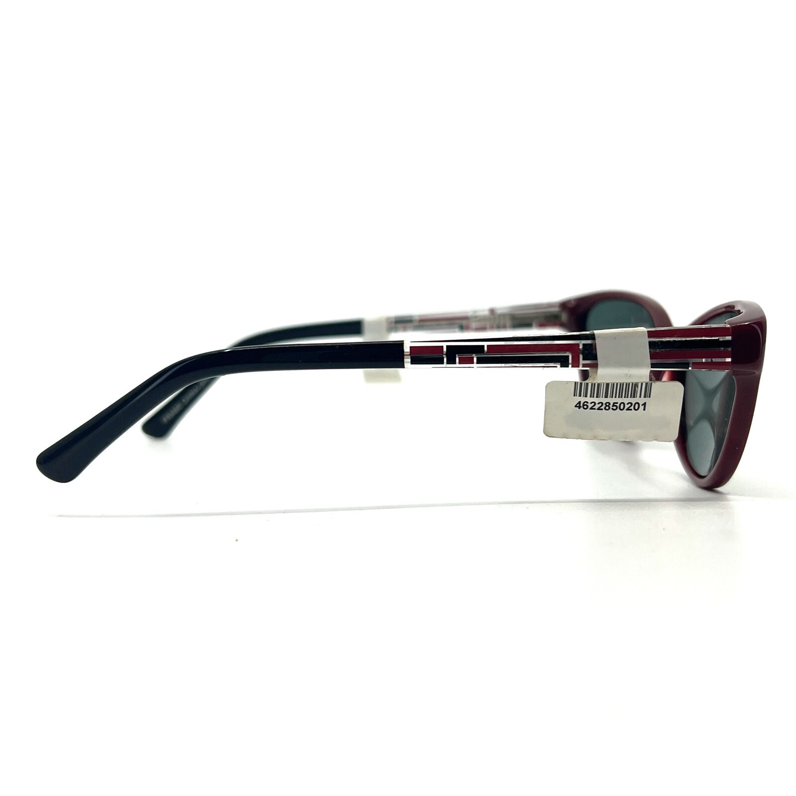 Salsa Sunglasses S 705 COL 30 Black Red Geometric Cat Eye Frames w Green Lenses