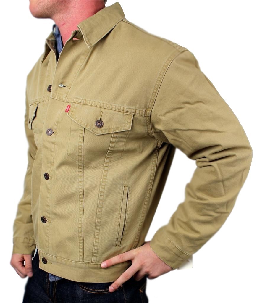 NEW NWT LEVI’S MEN’S PREMIUM CLASSIC COTTON BUTTON UP BROWN JACKET 7051800716