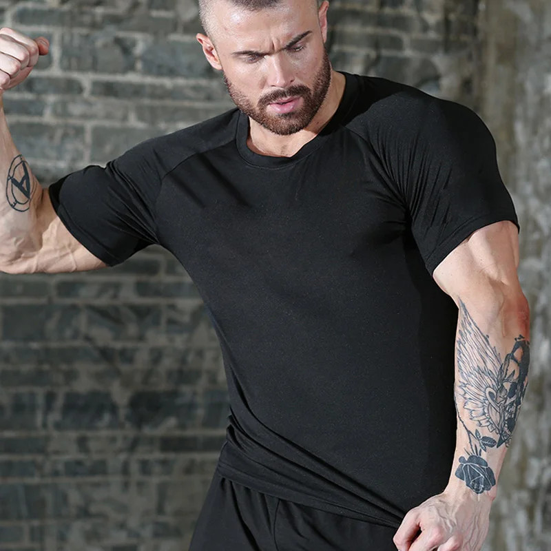 Men’s Running Compression Tshirts Quick Dry Soccer Jersey Fitness Tight Sportswe