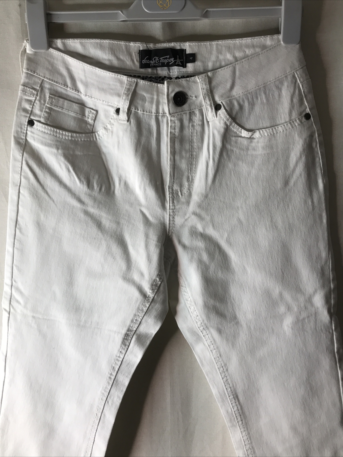 Dean St. Troper France Women’s Capris, White Cotton Blend Pants Varies Sizes New