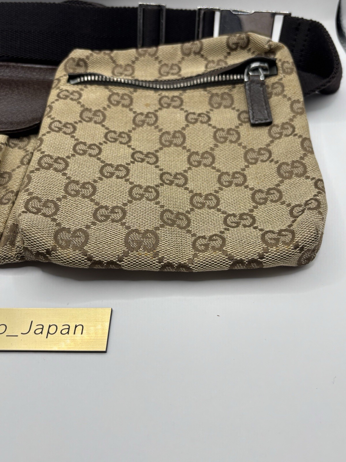 GUCCI Auth GG Waist Pouch shoulder Bumbag Belt Bag Fanny Pack Vintage
