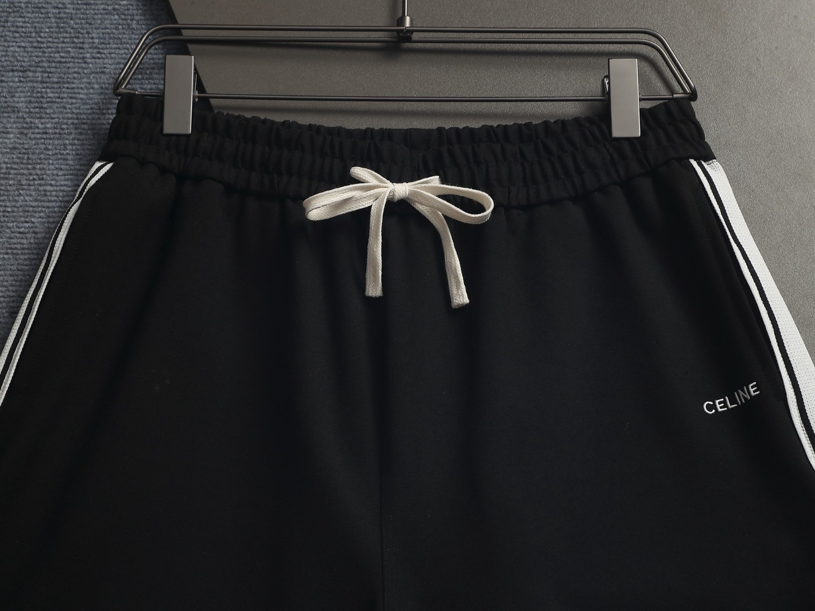 CELINE Classic Cotton Shorts with Double-Sided Logo Embroidery – Multiple Sizes