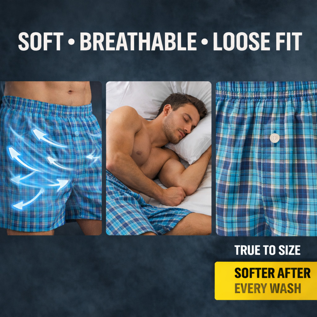 Men Cotton Blend Boxer Shorts New Value 16 Pack/ Soft Breathable Comfy Loose Fit