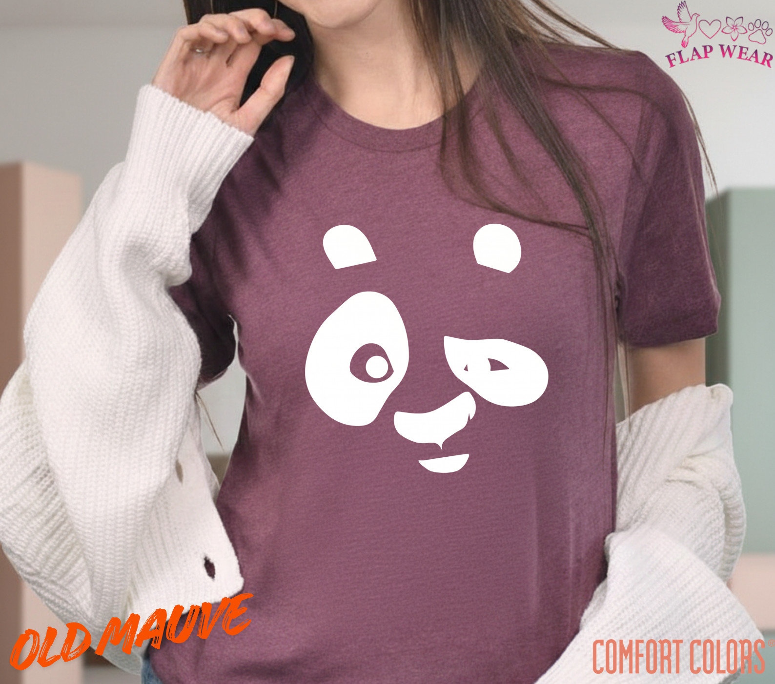 Unisex Cute Winking Panda Face T-Shirt – Minimalist Giant Panda Bear Graphic Tee