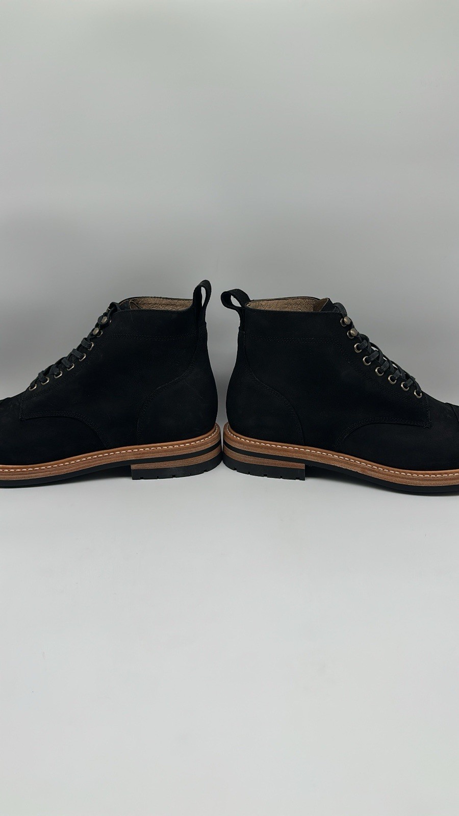 Taylor Stitch Cap Toe Moto Boot in Weatherproof Black Suede Men’s Size 12 D NEW