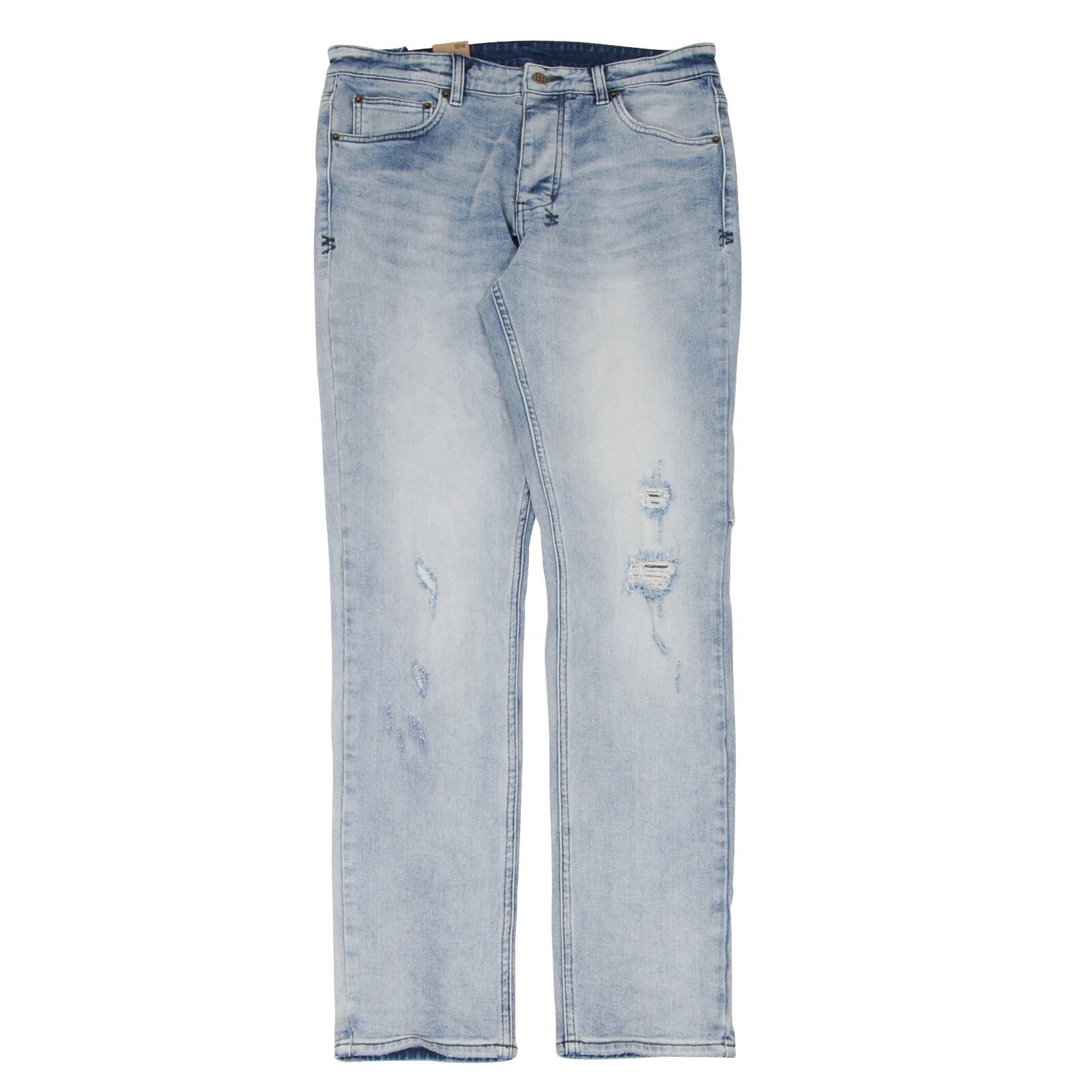 Ksubi Jean Size 32×32 Blue Wash Chitch Slim Fit Cotton Stretch Distressed Denim