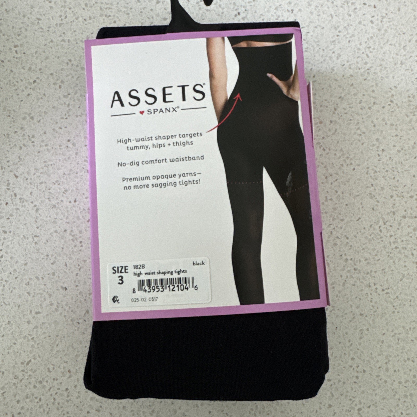 Assets Spanx Built-In High Waist Shaping Tights Black Size 3