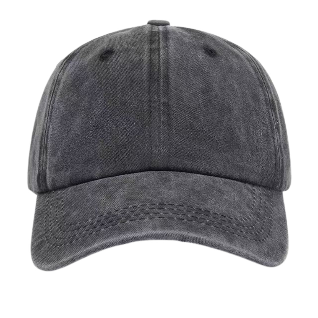 Unisex Angler Humor Washed Baseball Cap Fear No Fish Adjustable Dad Hat
