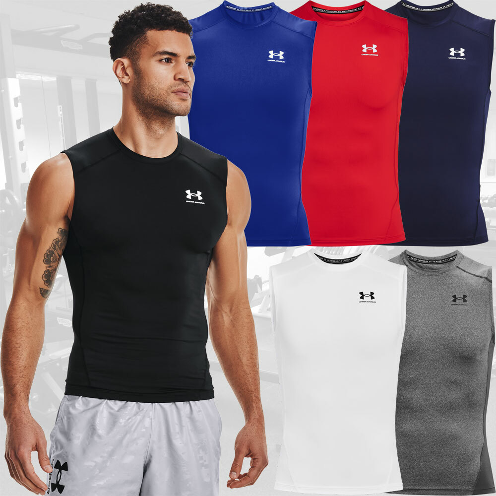 Under Armour Men’s UA HeatGear Compression Shirt, Sleeveless, Tank Top 1361522