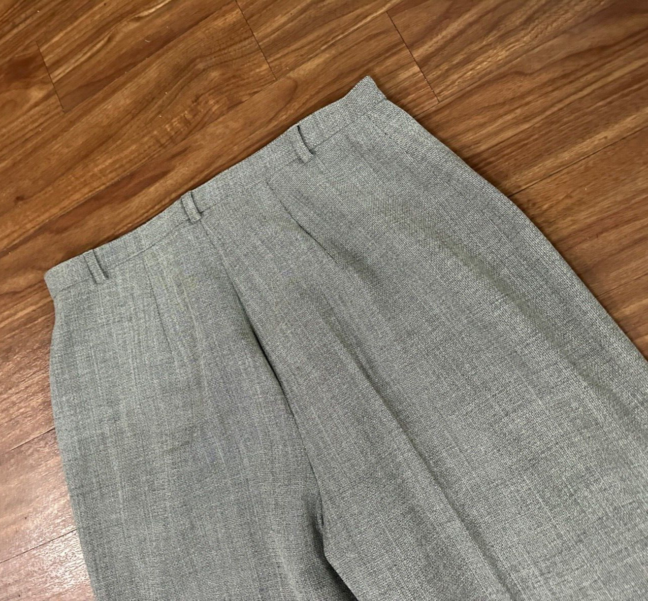 Marella Pants High Rise Flat Front size 10 Gray Quiet Luxury Made Italy