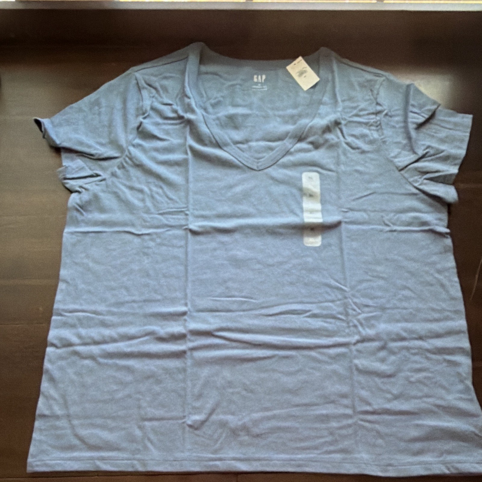 GAP Favorite Tee Men’s V-Neck Short Sleeve Solid Blue T-Shirt XL Regular