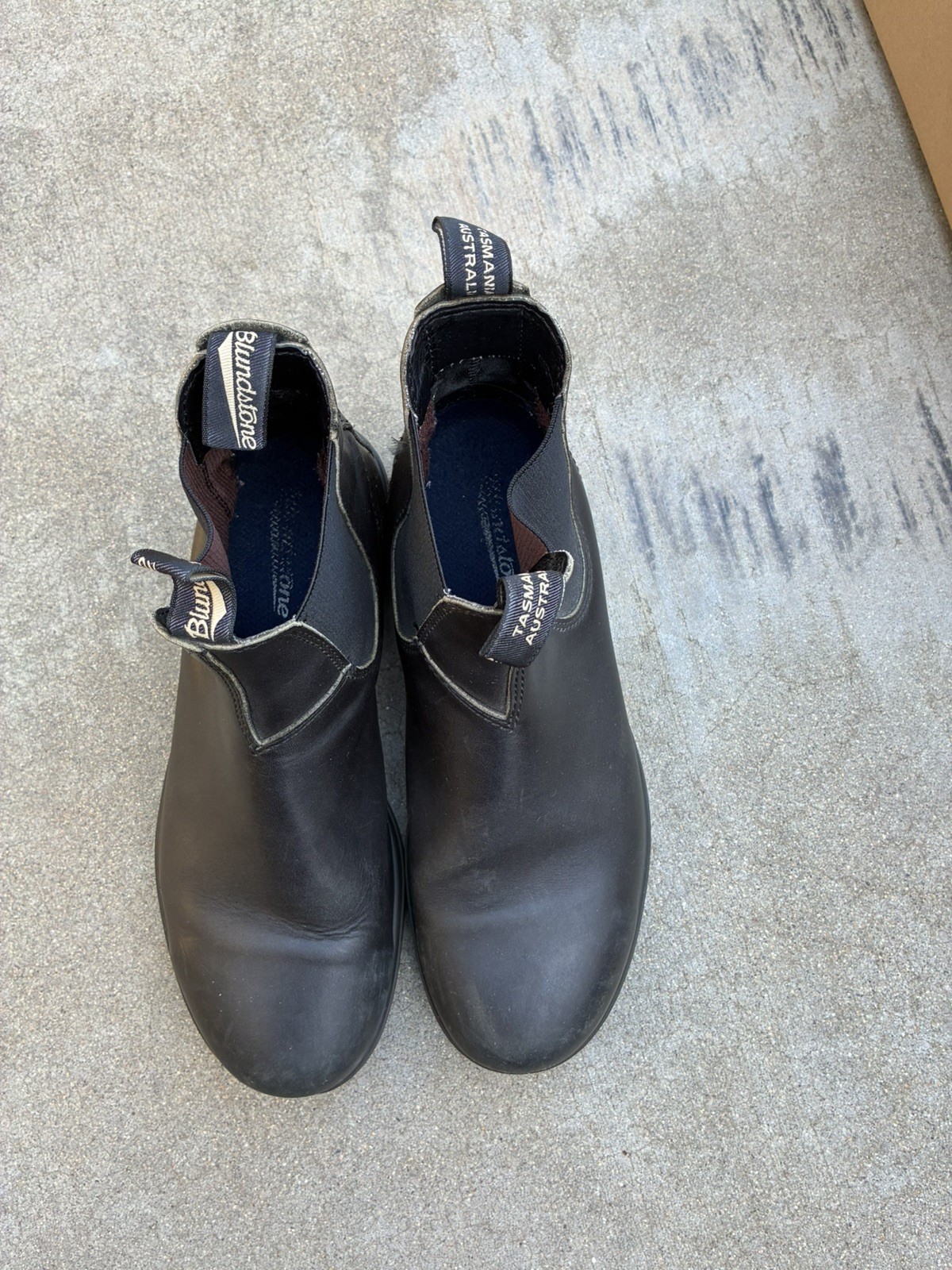 Blundstone Chelsea Work Boots Black Leather 9.5