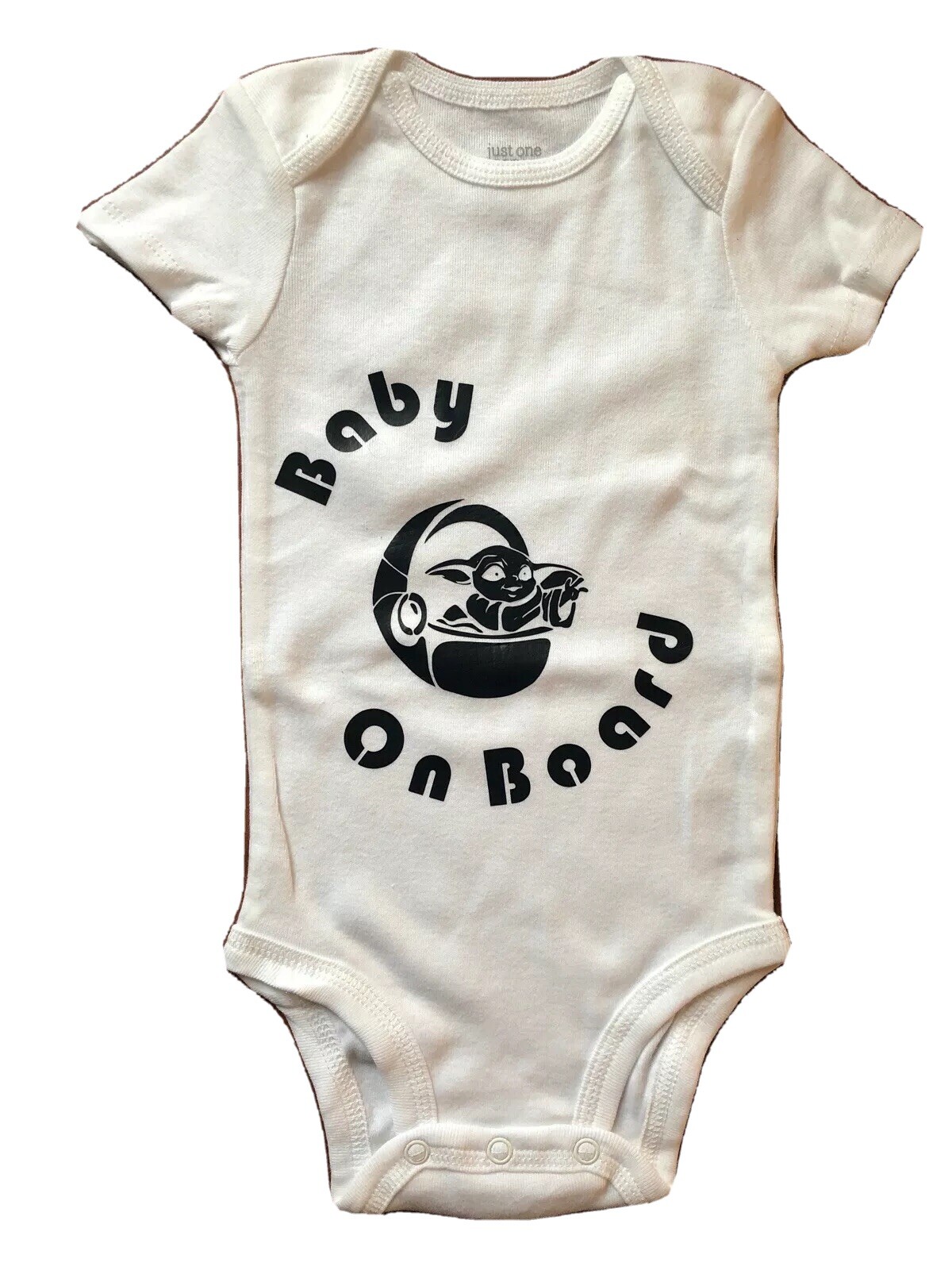 Star Wars Baby One Piece Baby Yoda 6 Month Carter’s 0 Cotton White