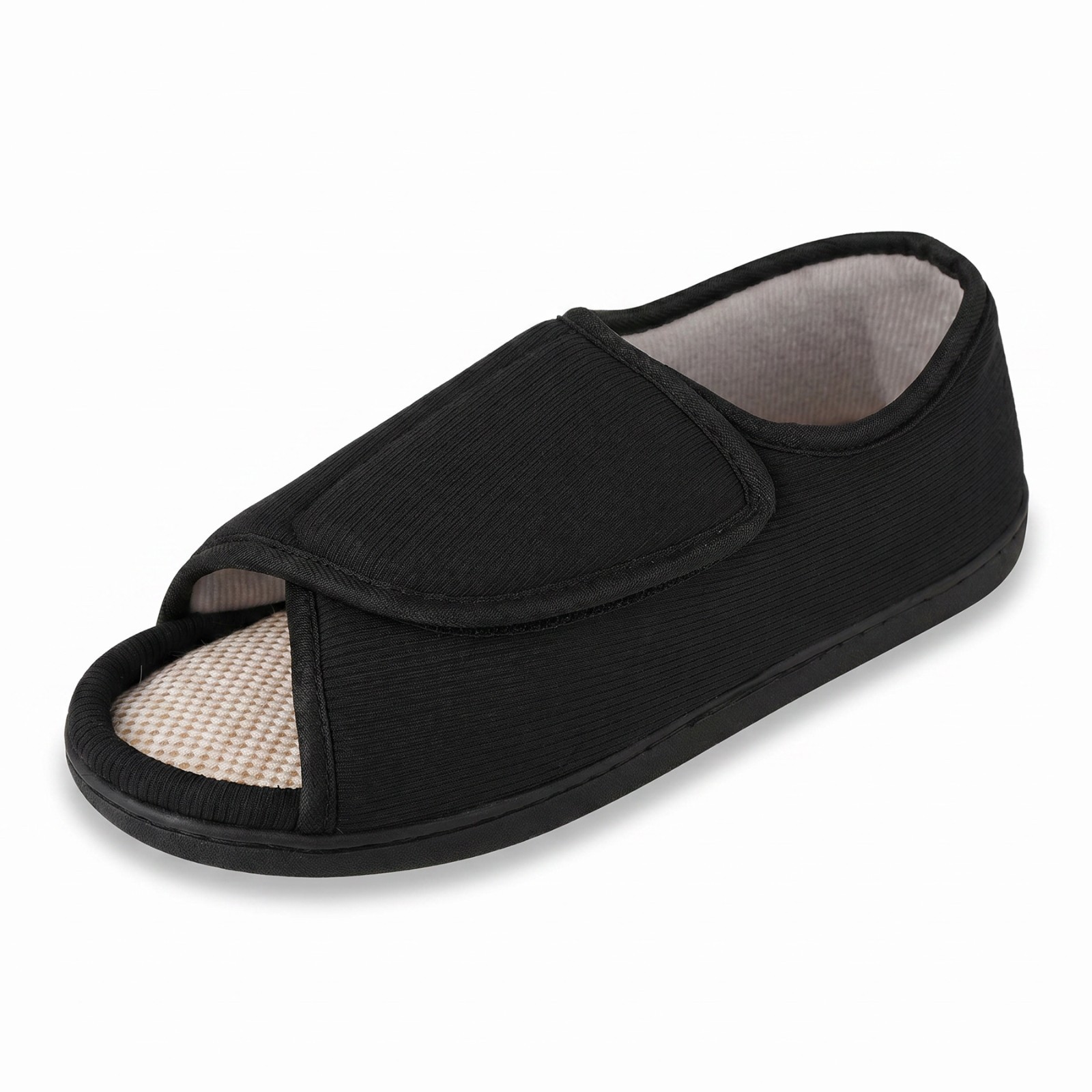 Tiestra Men Wide Width Summer Edema Swollen Slippers Open Toe Surgical Shoes