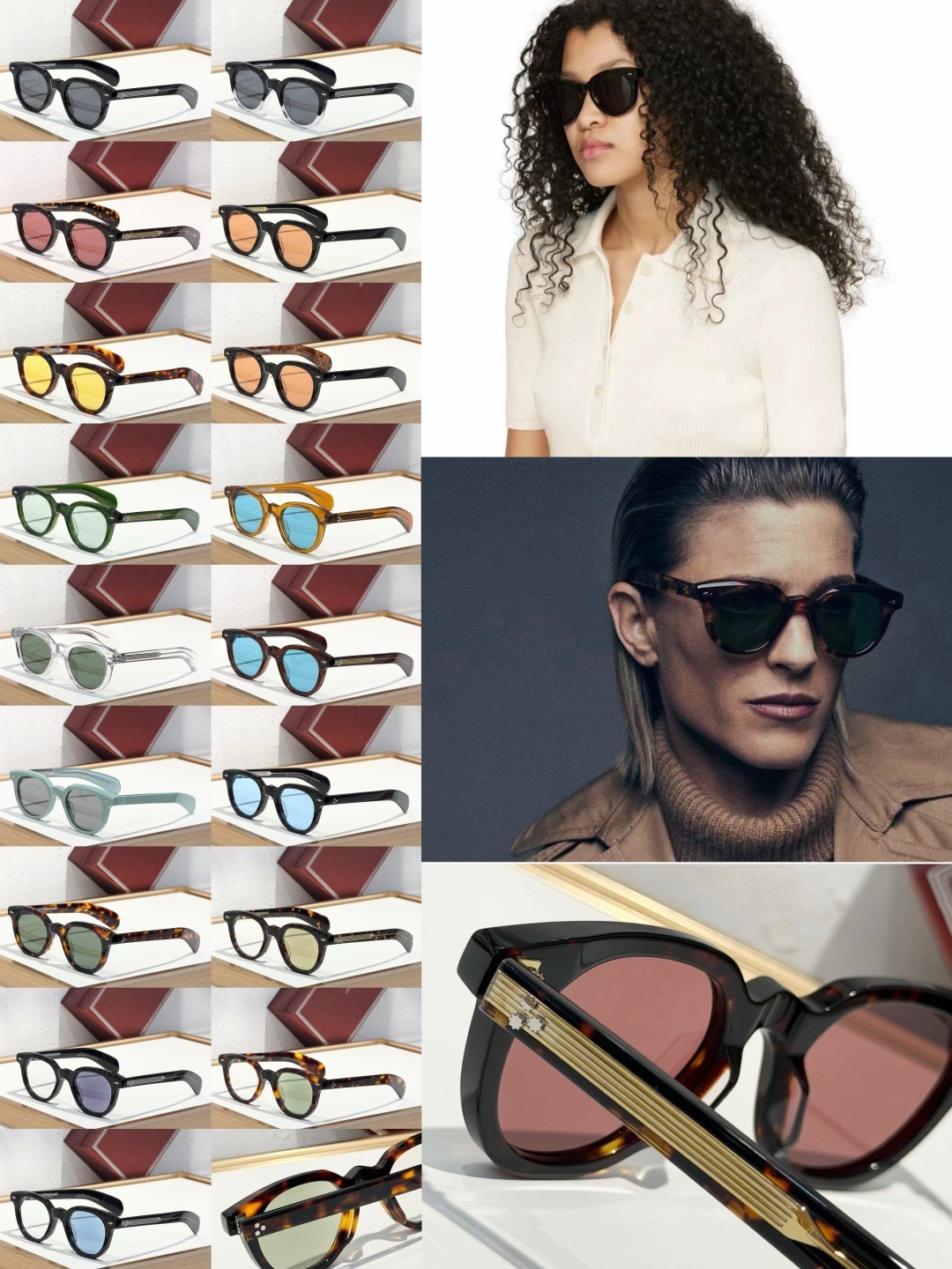 JACQUES MARIE MAGE MODEL 1948 1200845 Dark Tortoise / Yellow Sunglasses