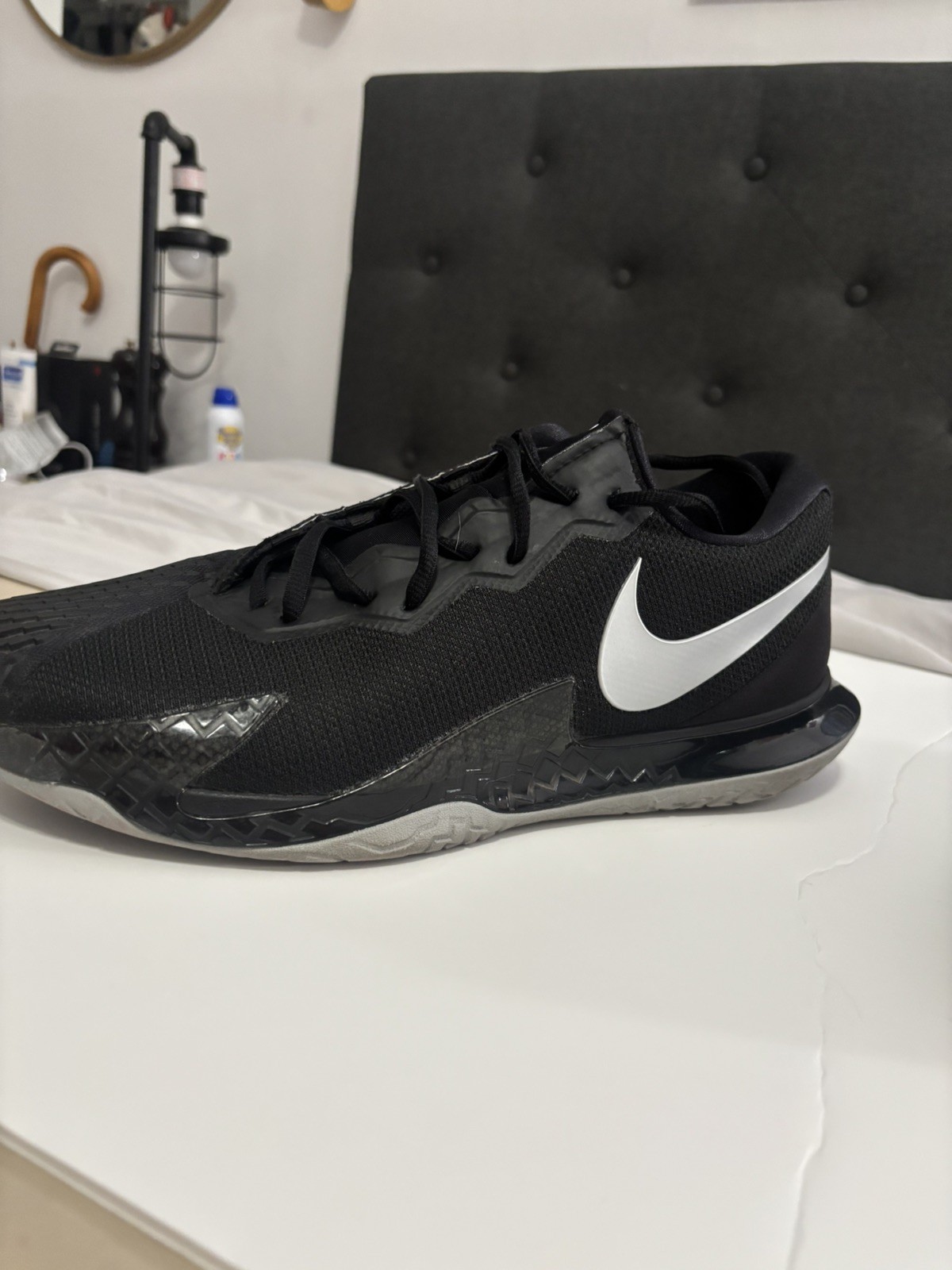 Nike Air Zoom Vapor Cage 4 Rafa Black Silver Tennis Shoes Men’s 11.5 DD1579-001