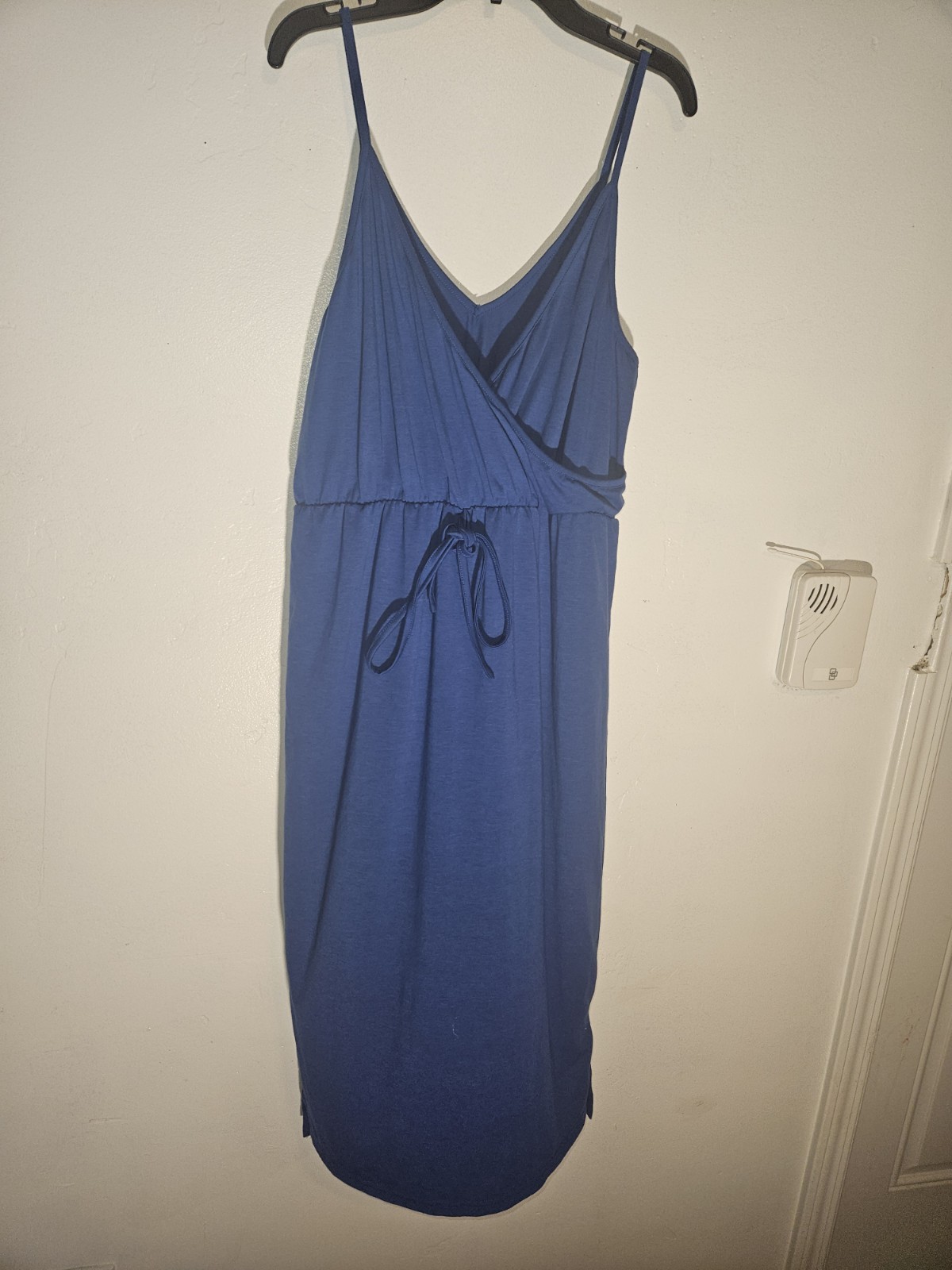 SHEIN Blue Solid Maxi Dress Womens XL V-Neck Sleeveless Strappy Stretch