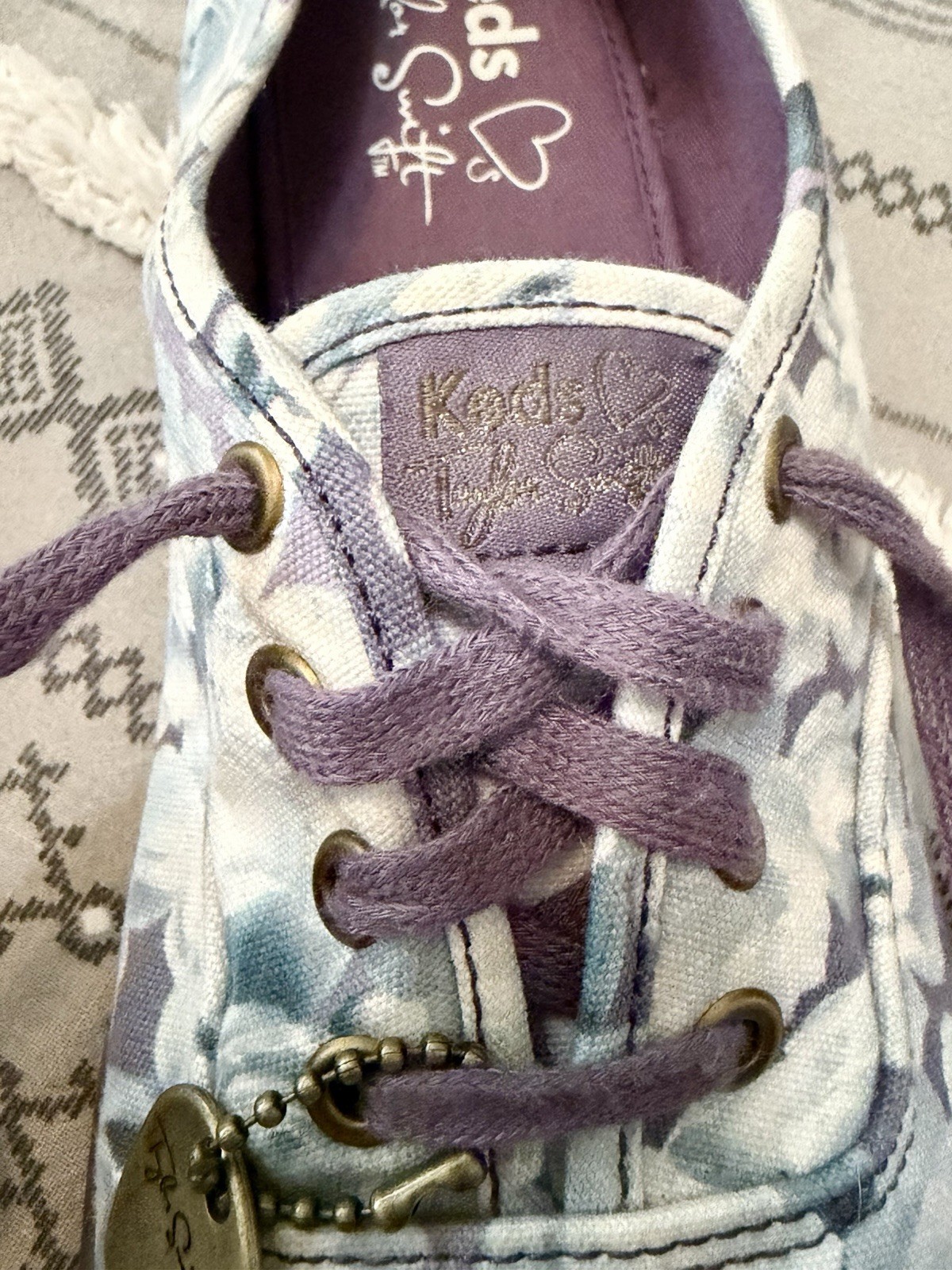 Keds x Taylor Swift Champion floral print sneakers Women’s 8.5 Blue White Purple