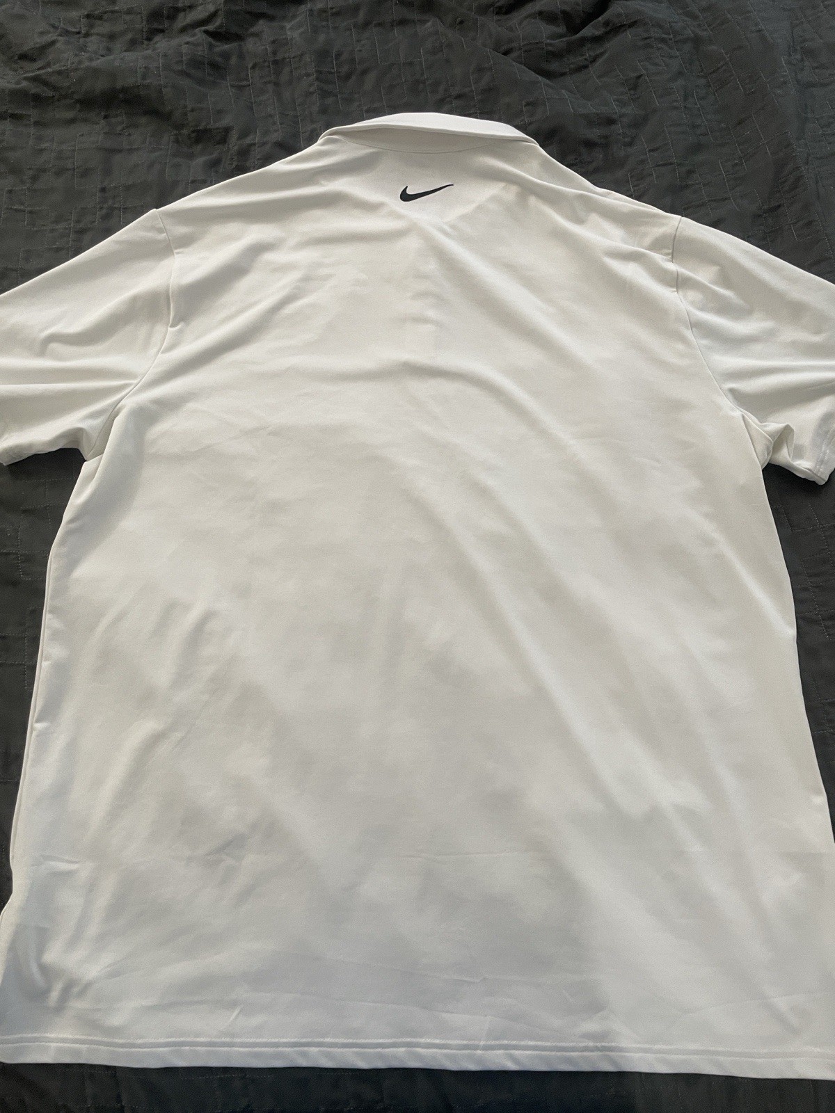 Nike Dri-FIT Men’s XL White Solid Short Sleeve Collared Polo Shirt 727481-100