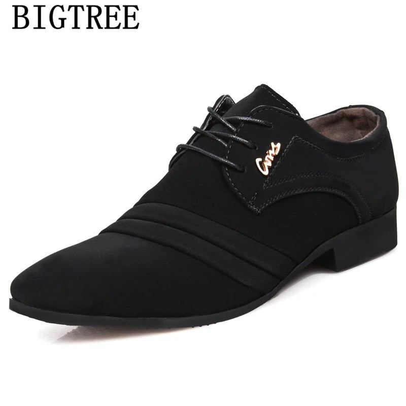Men’s Formal Oxford Dress Shoes Wedding Office Business Derby Lace-Up Shoes
