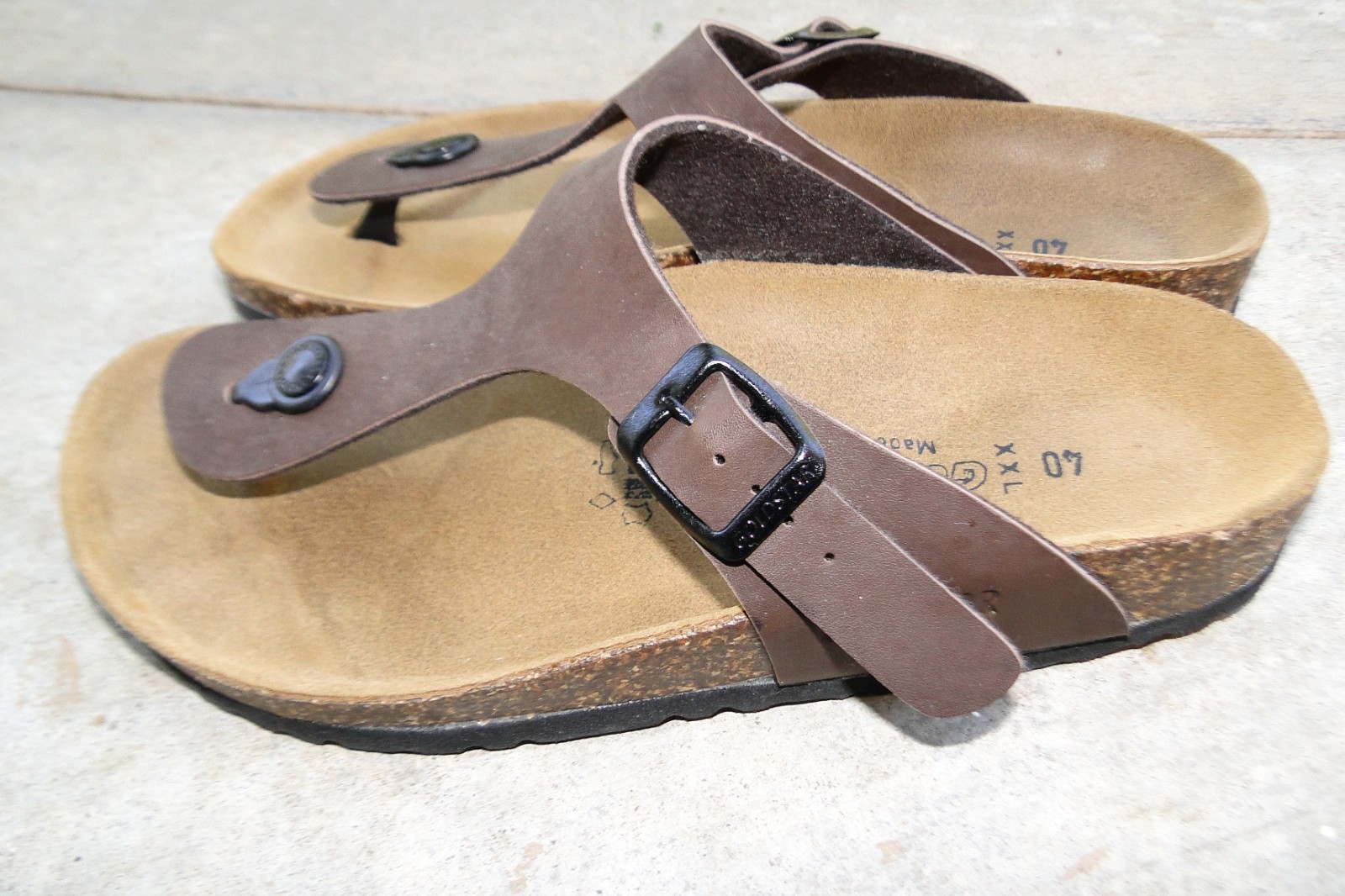 Goldstar Leather Brown Thong Women Flip Flop Sandals Made in Italy Size 40 US 9