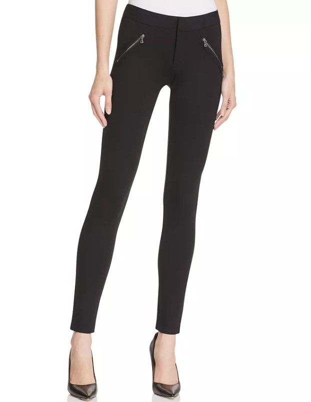 PAIGE Clarence Zip Skinny Black Ankle Pants Dressy Stretch Zip Pockets NEW Sz 27