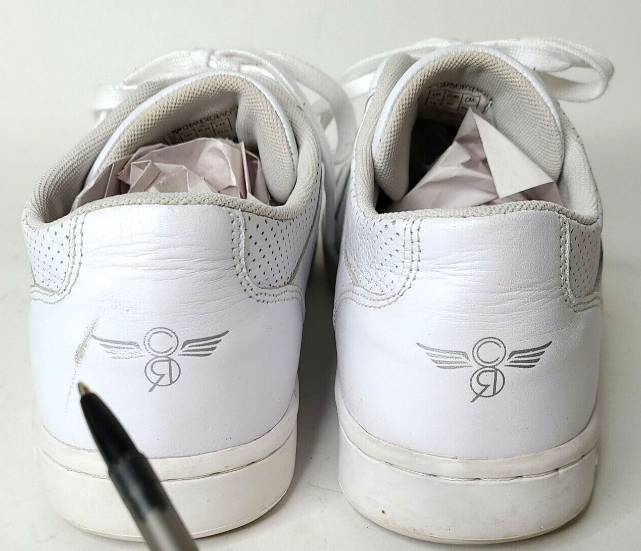 Creative Recreation Men’s Sz 13 Cesario Lo White/Silver Leather Shoes CR4LOC