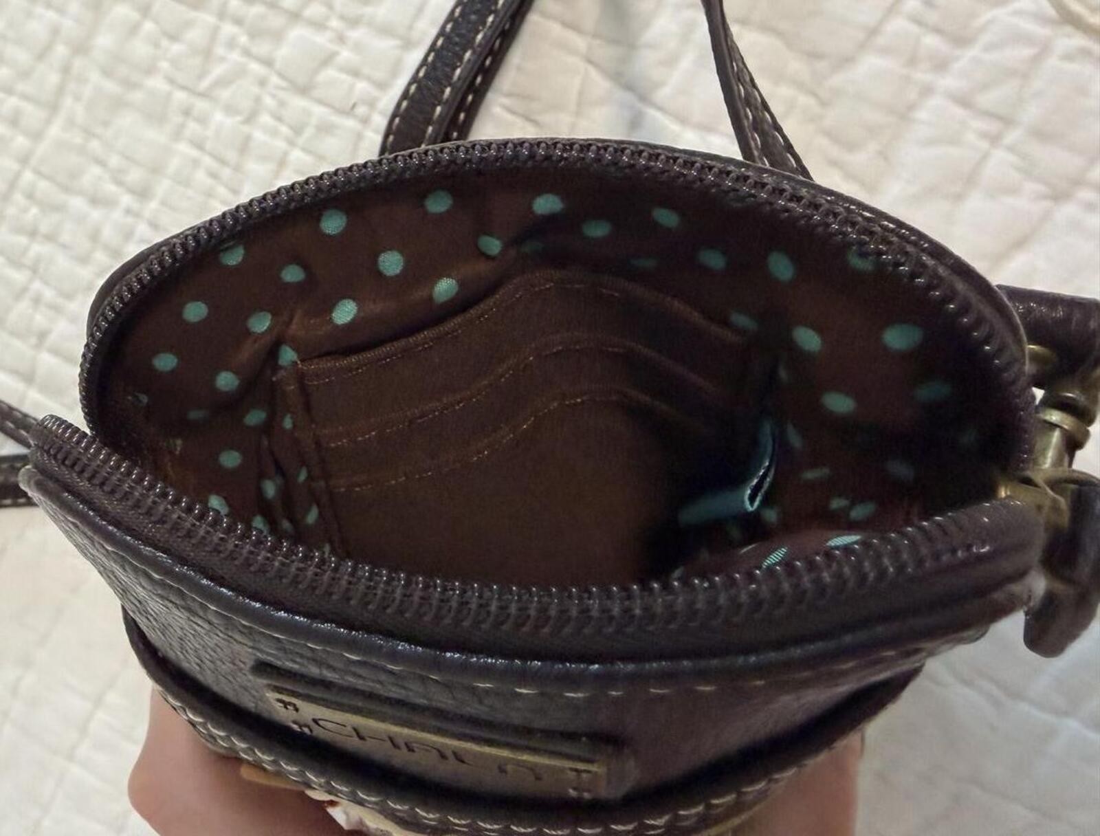 NWT Chala Brown Striped Canvas Crossbody Purse Llama Boho Phone Pouch Vegan
