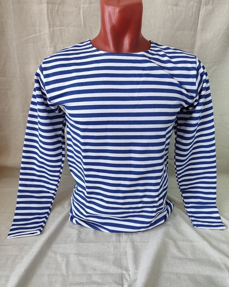 WARM TELNYASHKA RUSSIAN MILITARY ARMY STRIPED BLUE T-SHIRT long sleeve VDV, New