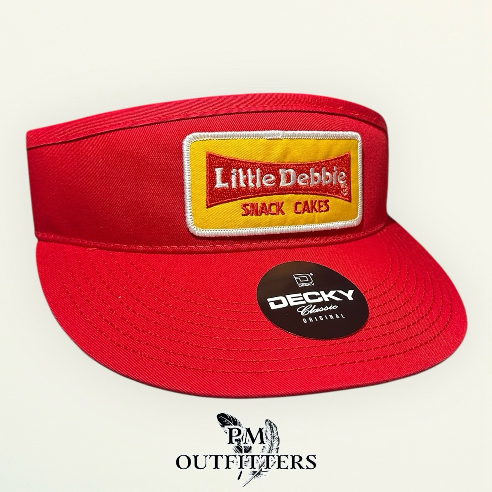 Little Debbie Snack Cakes Visor Decky Red Retro Patch High Crown Nostalgia