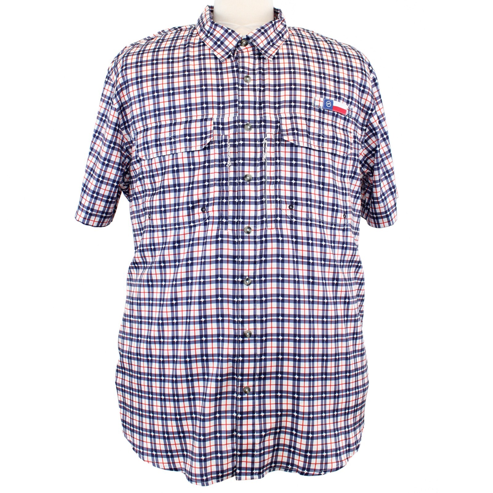 Magellan Men’s Shirt Texas State Prints, Relaxed Short Sleeve Button Down