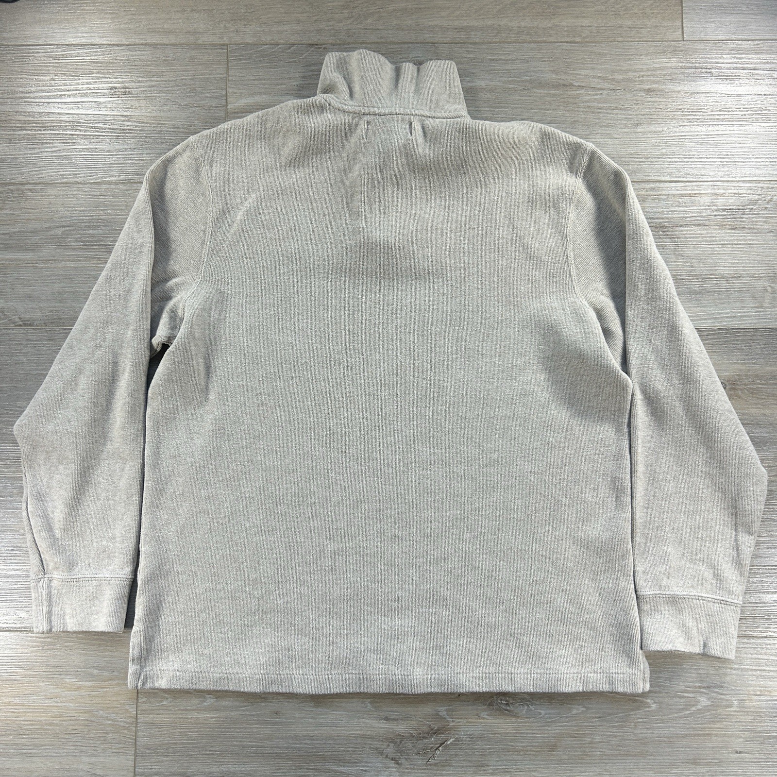 Polo Ralph Lauren 1/4 Zip Knit Sweater Men XL Oatmeal Mock Neck Preppy Academia