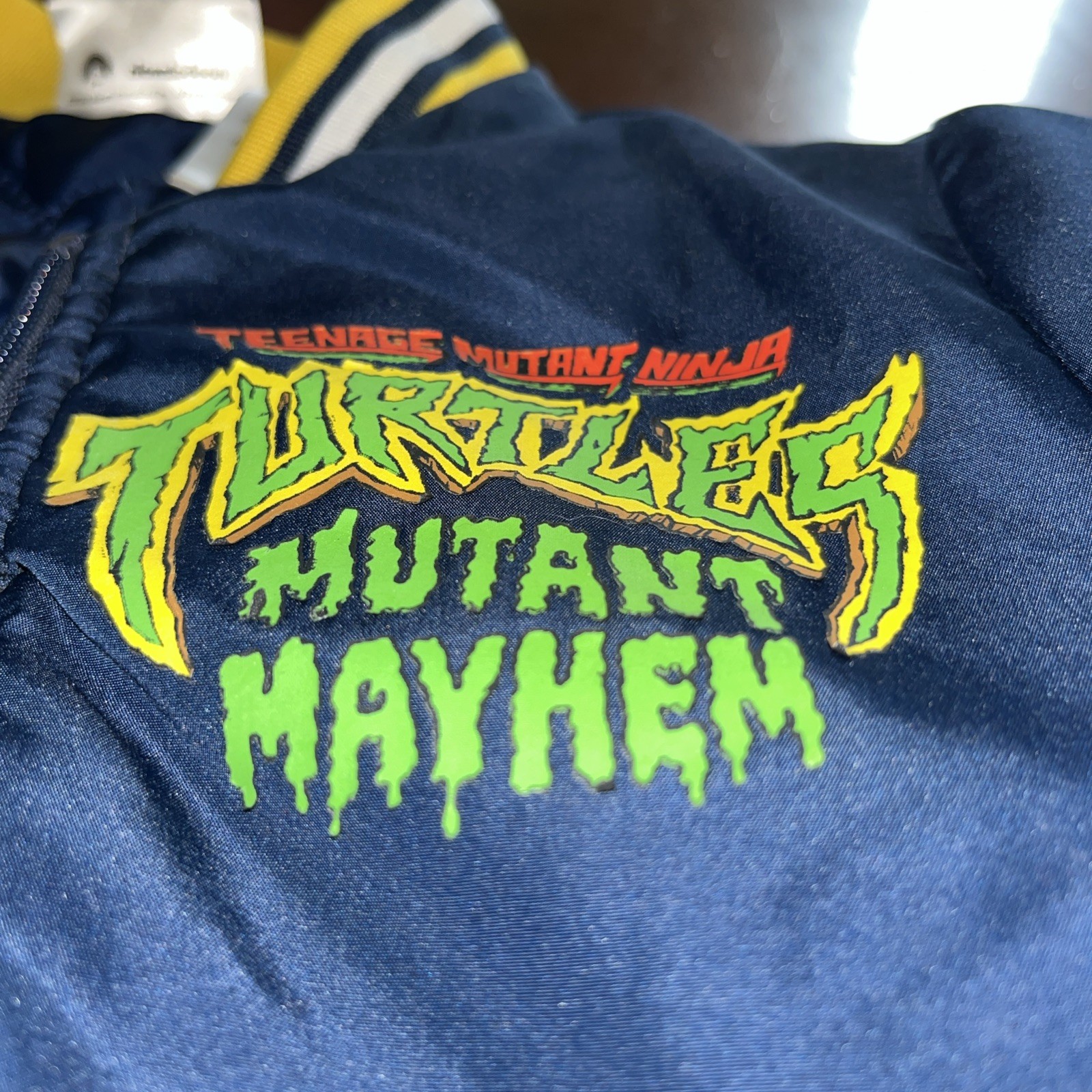 TMNT Teenage Mutant Ninja Turtles Boys Bomber Jacket Size 10/12 Mutant Mayhem