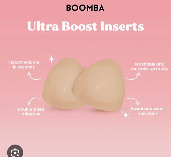 BOOMBA ULTRA BOOST BRA INSERTS BEIGE SIZE D NIB