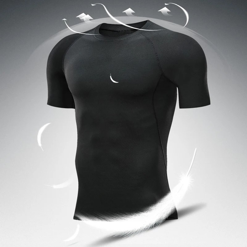 Men’s Running Compression Tshirts Quick Dry Soccer Jersey Fitness Tight Sportswe