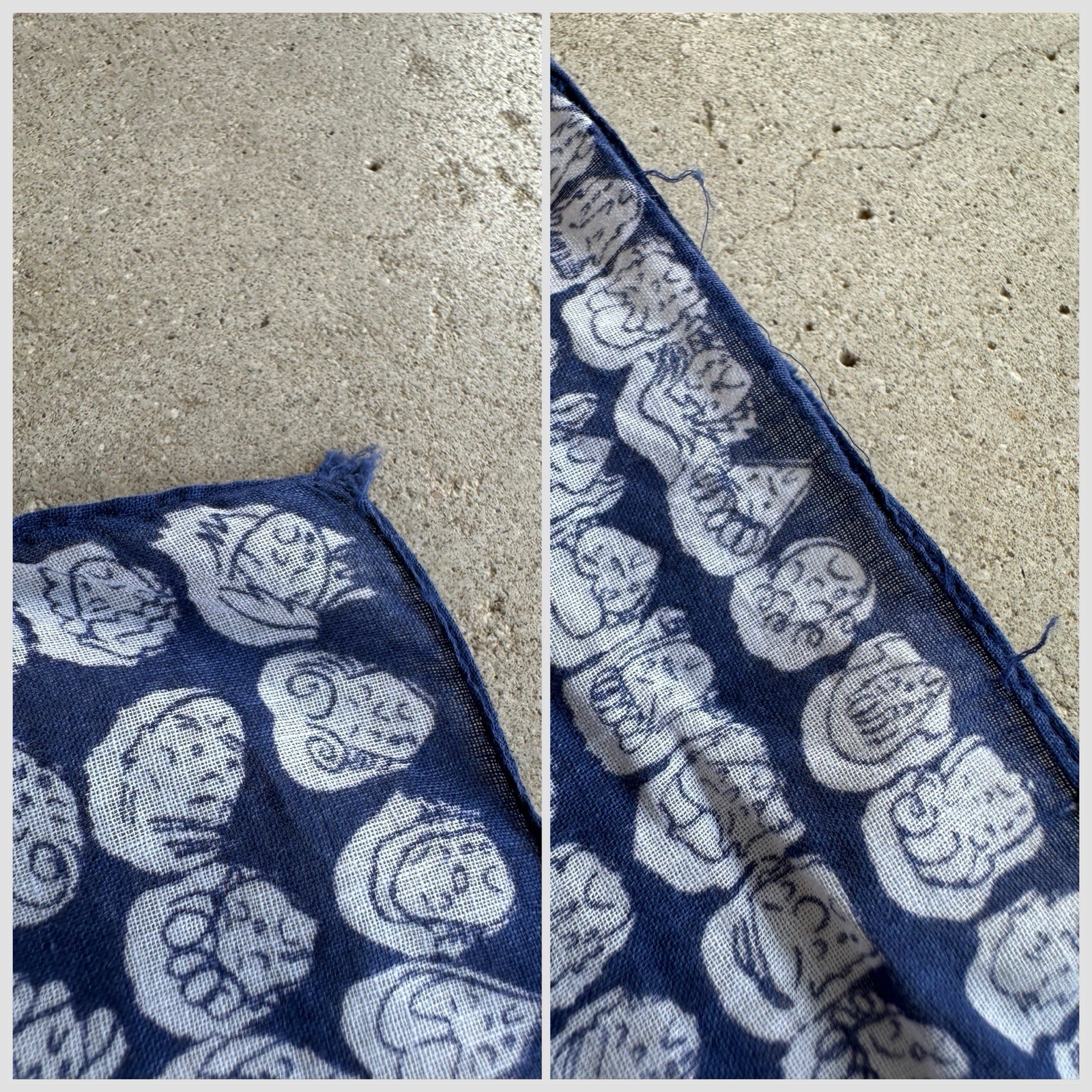 1950s Symphony ‘Crying Towel’ Novelty Political Bandana Humor Scarf Blue VTG