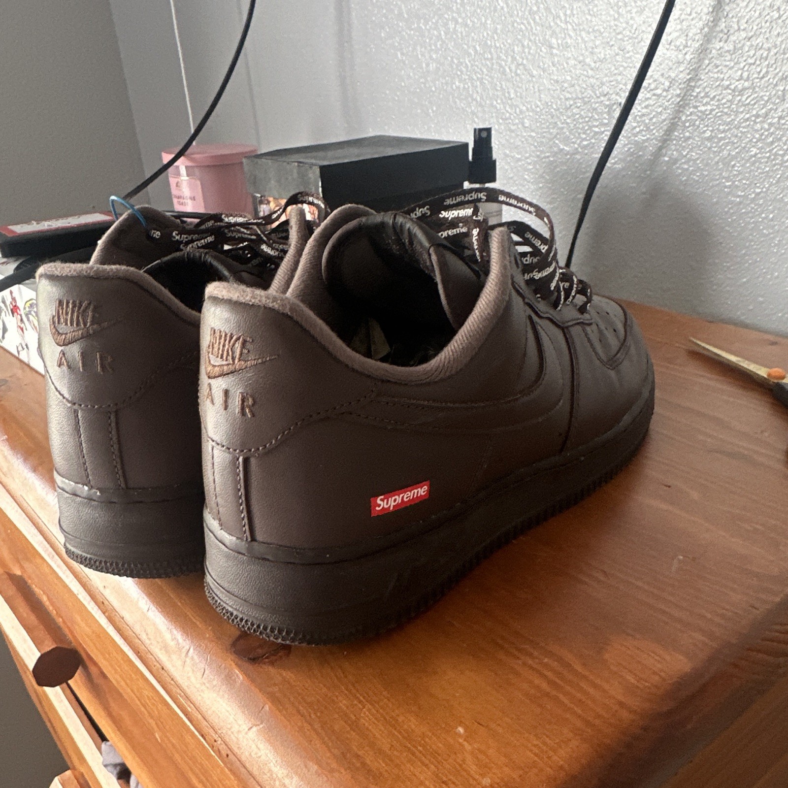Nike Air Force 1 Low Supreme Size 11 Box Logo Baroque Brown Original (With Box)