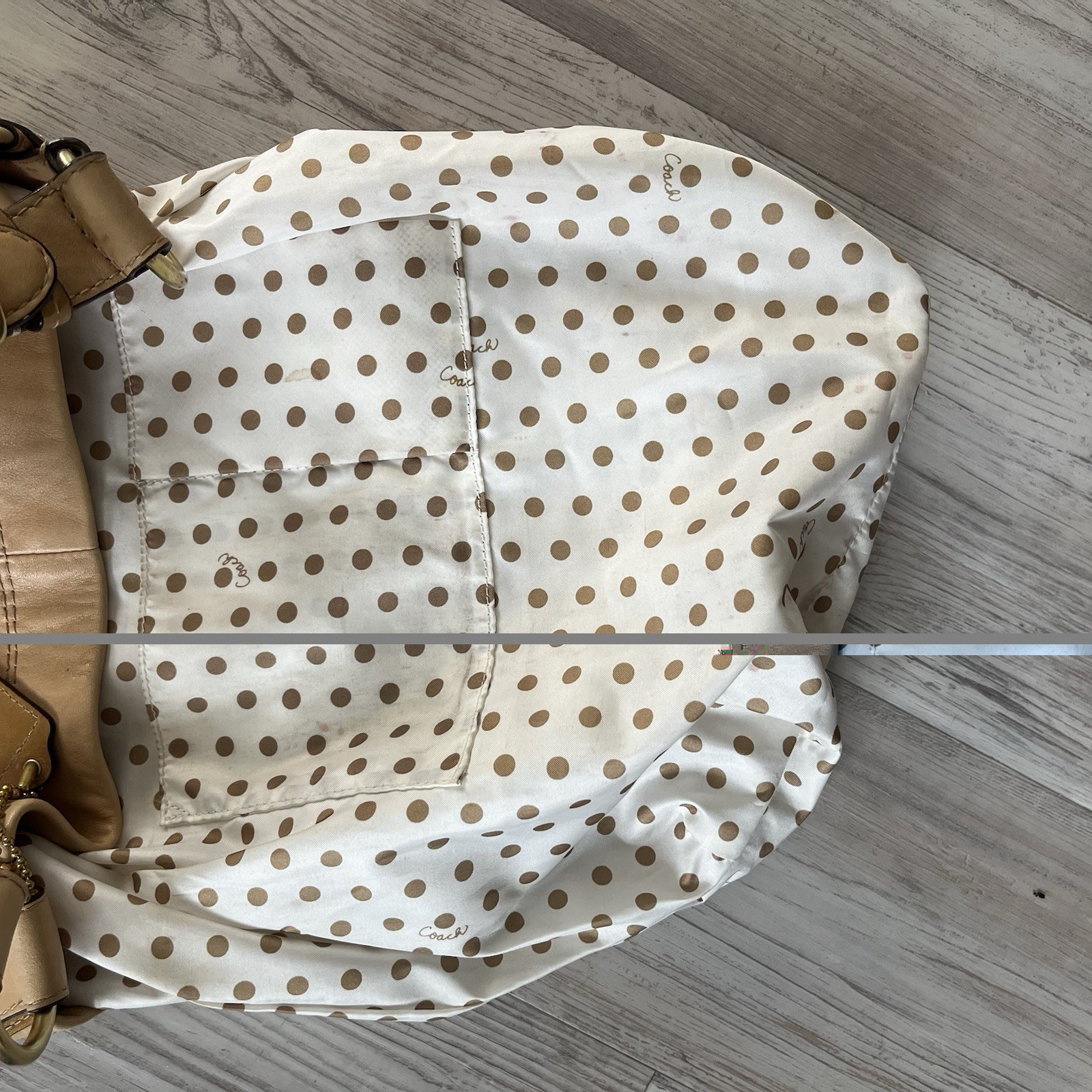 2000s Coach Peyton Shoulder Leather Purse Bag – Tan w/ Gold Color Hardware