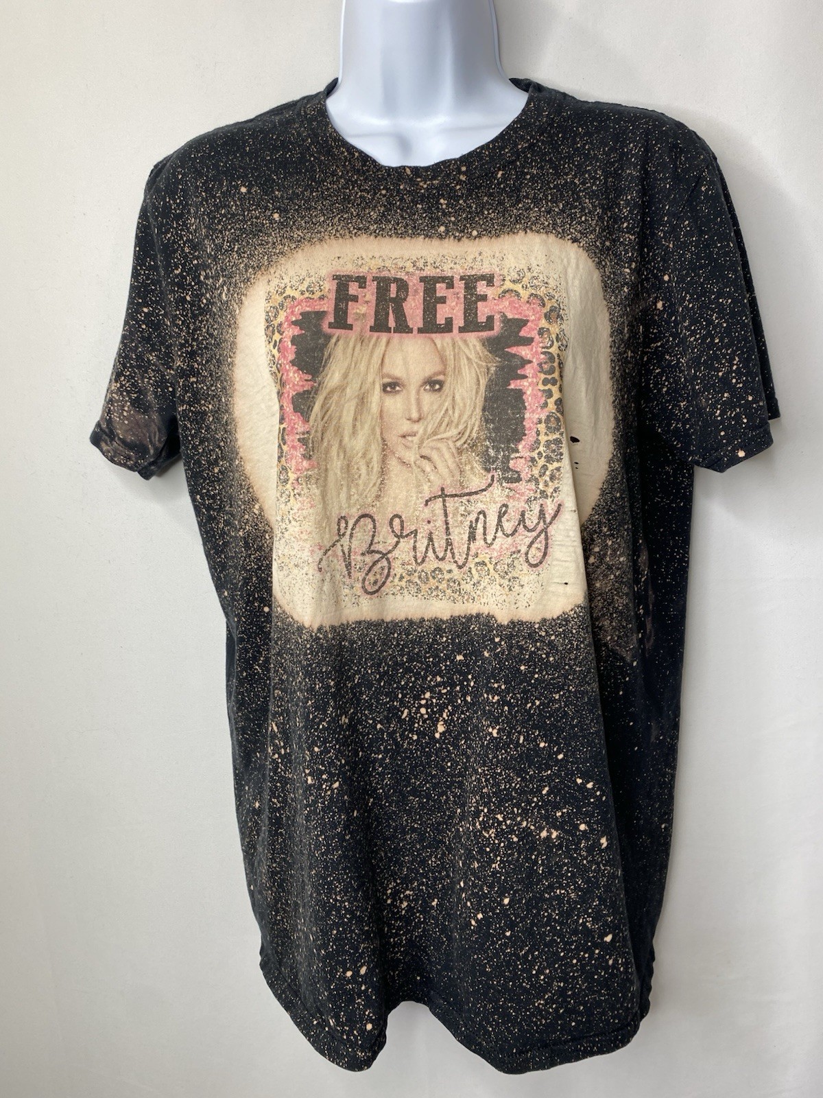 Free Britney Shirt Measures Medium Street Style Y2K Fun Playful Wear Bleach Dyed