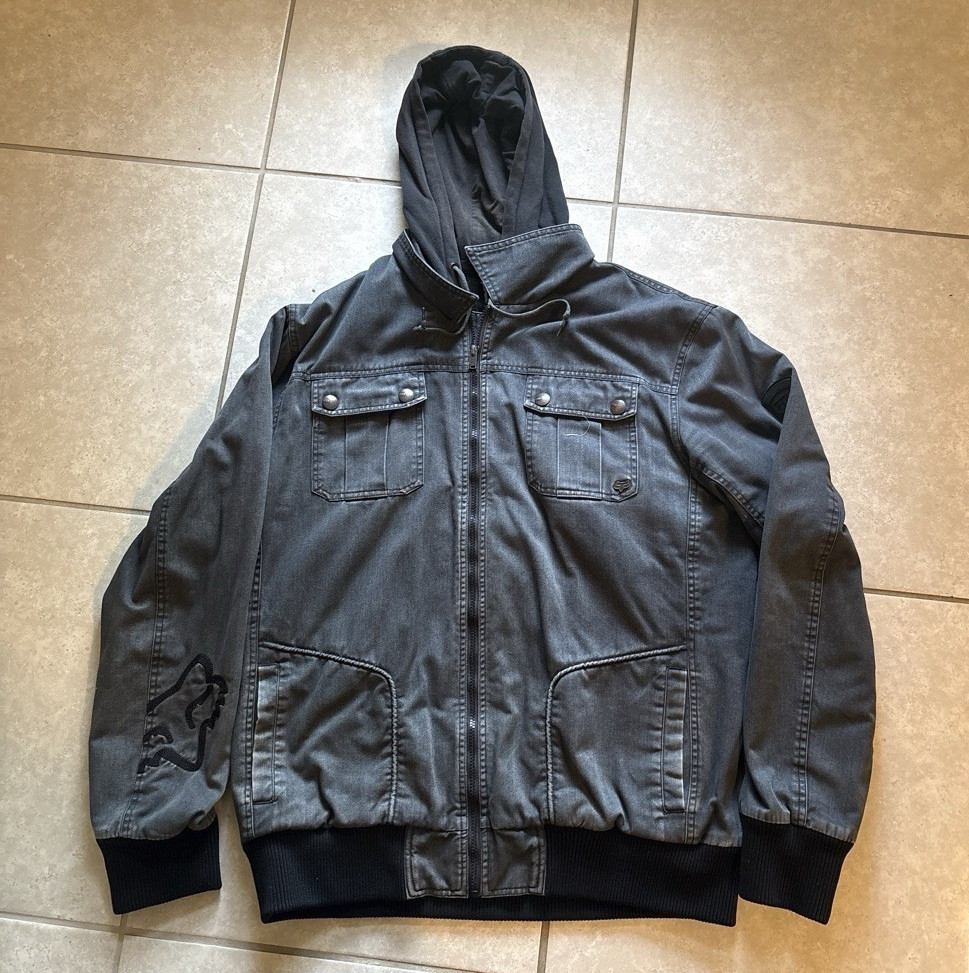 Fox Racing utility jacket hoodie casual bomber size XL
