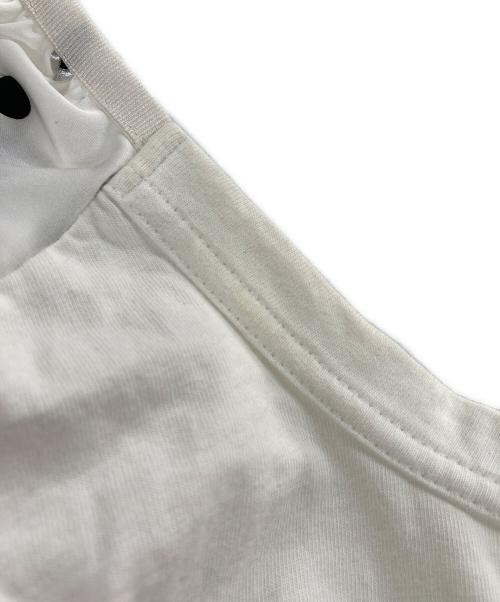 Sacai White Cotton & Polyester Docking Cut & Sew Blouse M Style Casual