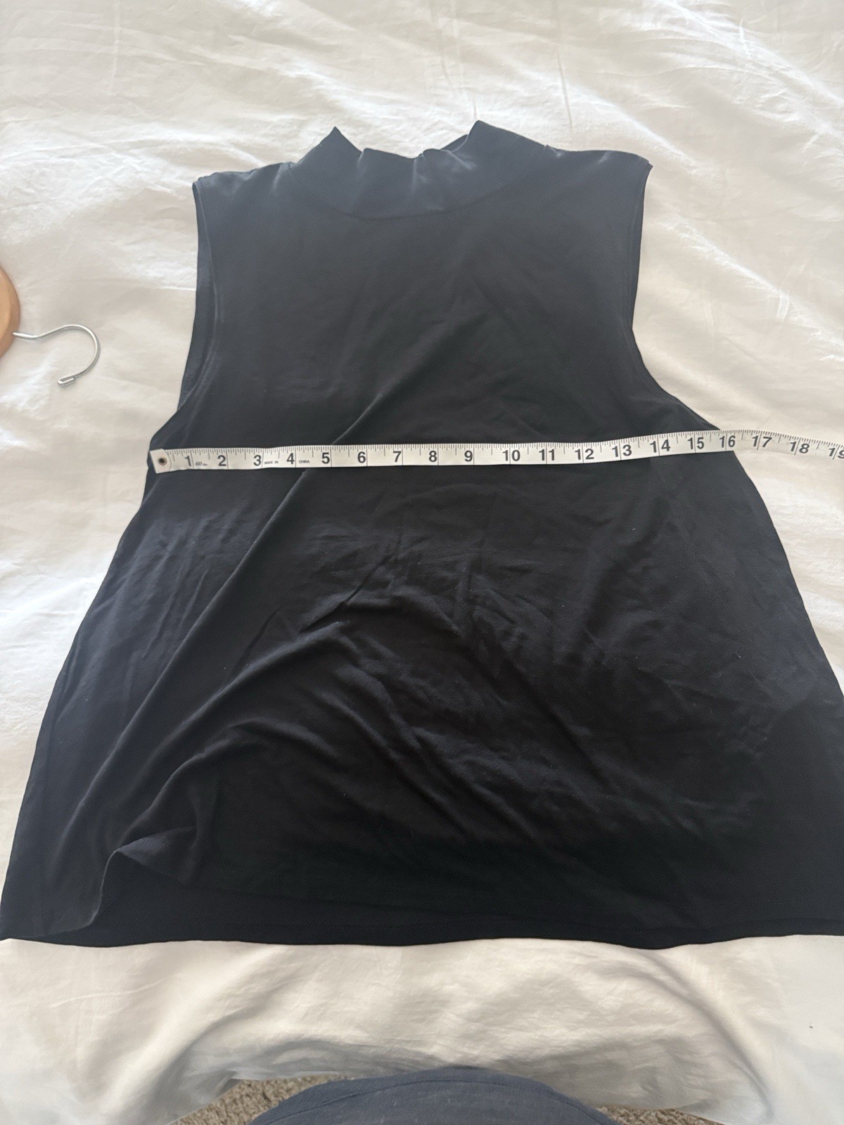 Eileen Fisher Women’s Petite PM Black Solid Mock Neck Sleeveless Tank Top